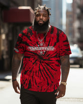 Men's Plus Size Culture Music Festival Tie Dye Magic Hip Hop Crew Neck Short Sleeve T-Shirt